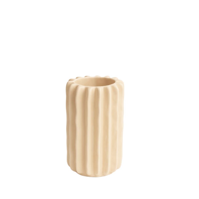 Kandelaar Ribbel Zand Mat Beige
