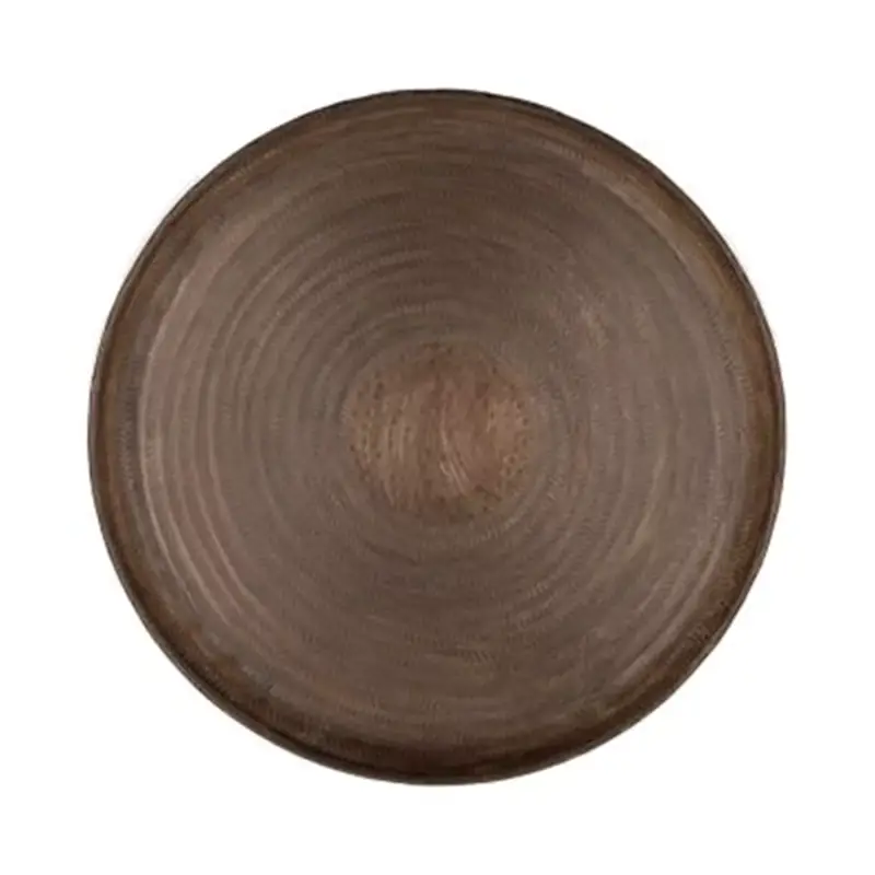 Rond Dienblad Metaal Bruin | Decoratieblad