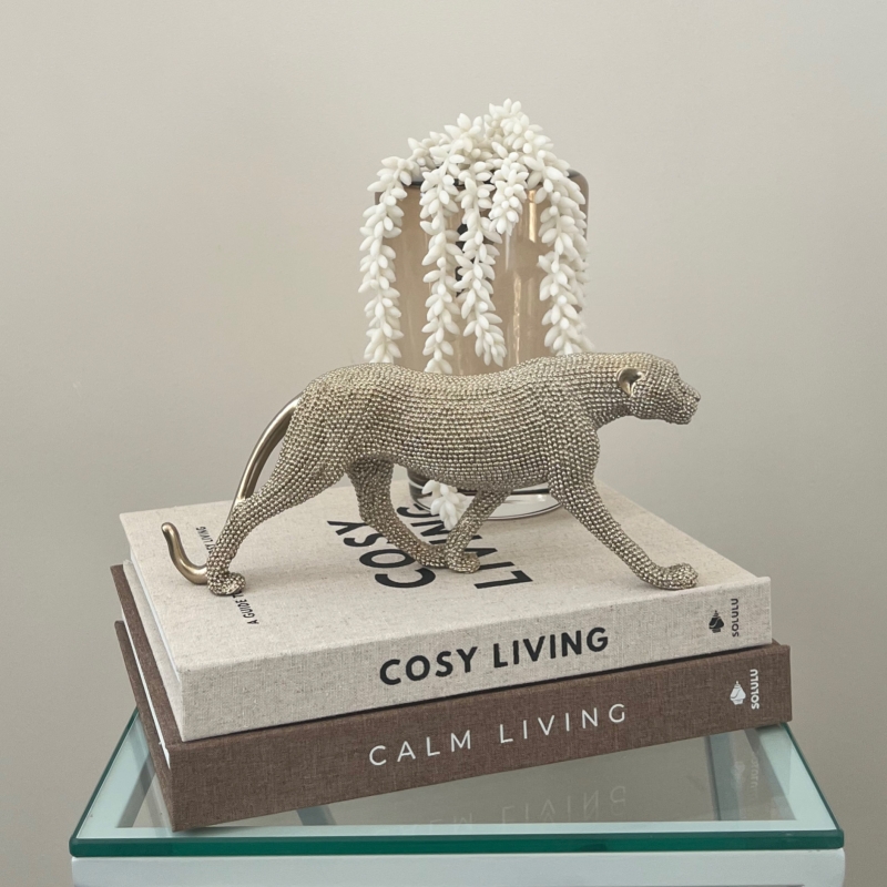 Sculptuur panter glinster goud