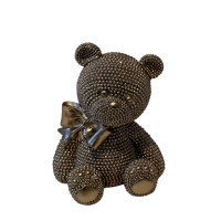 Sculptuur Teddybeer S glinster goud