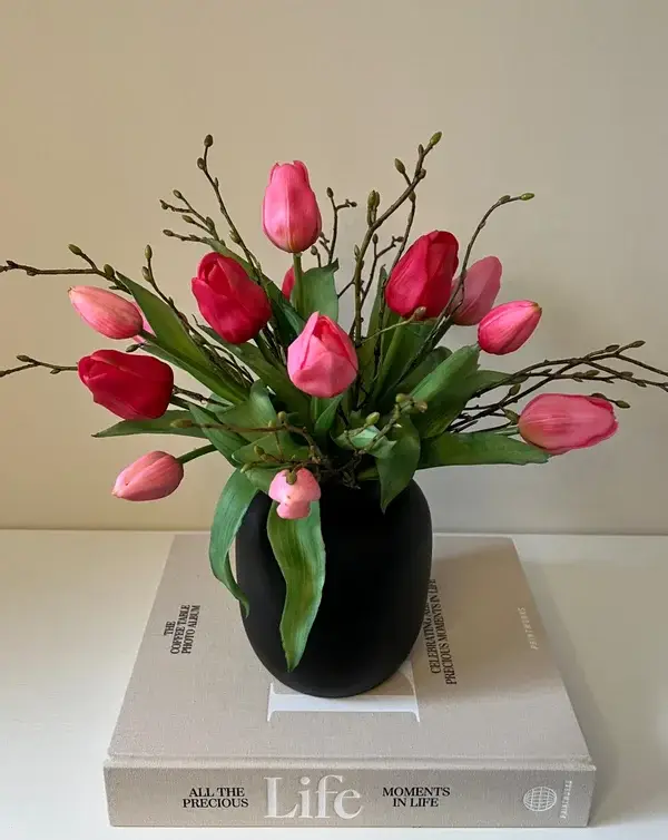 Real Touch tulpen Fuchsia/Roze