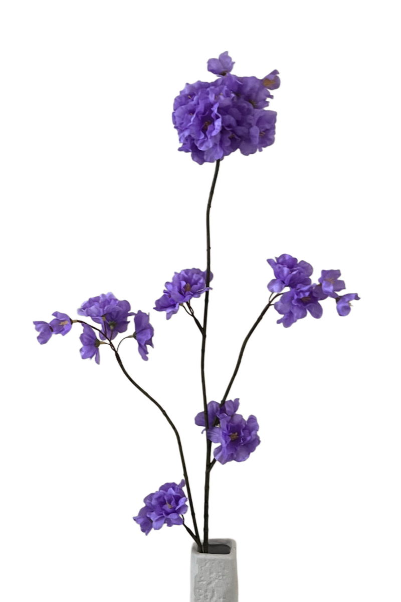 Zijden bloesemtak Prunus malaga purple