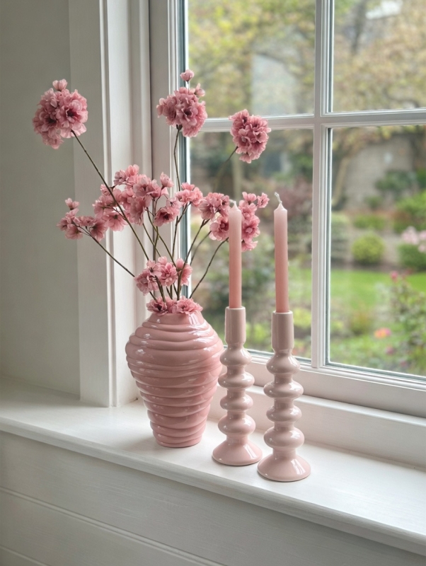 Roze kandelaar glanzend