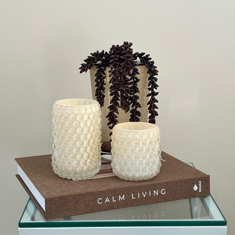 Waxinelichthouder Dots Crem&eacute;