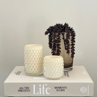 Waxinelichthouder Dots Crem&eacute;